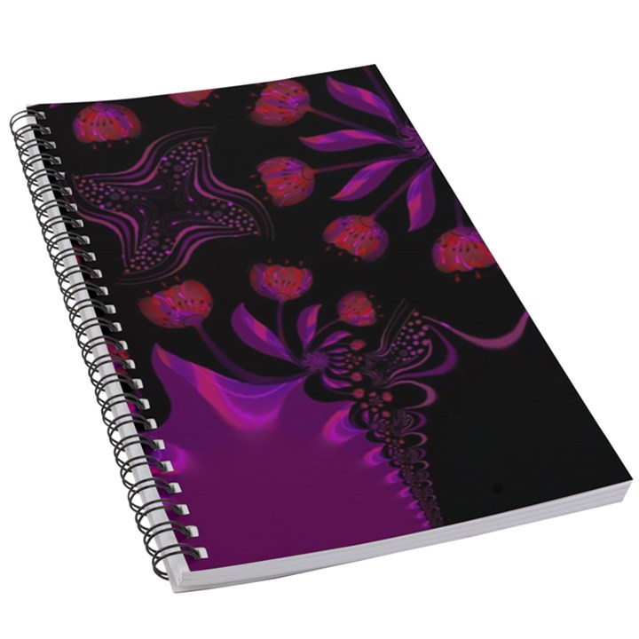 Background Red Purple Black Color 5.5  x 8.5  Notebook