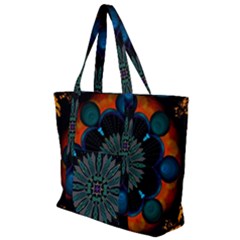 Ornament Fractal Pattern Background Zip Up Canvas Bag