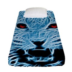 Animals Leopard Fractal Photoshop Fitted Sheet (single Size) by Pakrebo