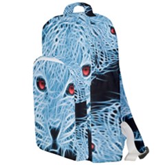 Animals Leopard Fractal Photoshop Double Compartment Backpack