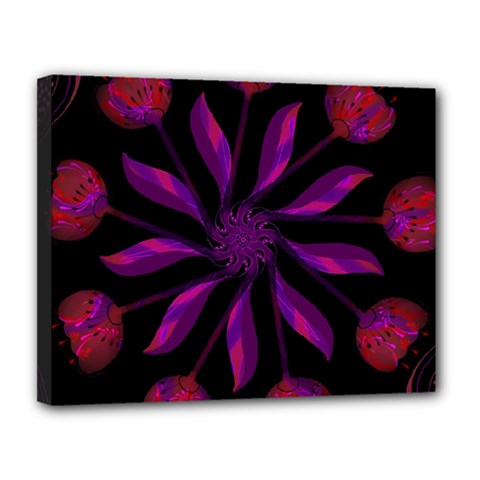 Background Purple Black Red Canvas 14  X 11  (stretched) by Pakrebo