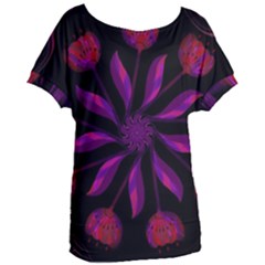 Background Purple Black Red Women s Oversized Tee by Pakrebo