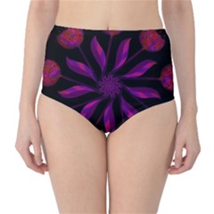 Background Purple Black Red Classic High-waist Bikini Bottoms by Pakrebo