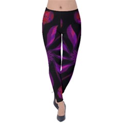 Background Purple Black Red Velvet Leggings