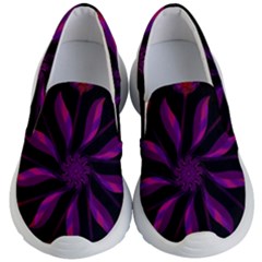 Background Purple Black Red Kids  Lightweight Slip Ons by Pakrebo