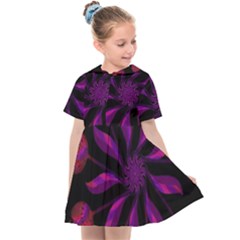 Background Purple Black Red Kids  Sailor Dress