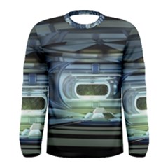 Spaceship Interior Stage Design Men s Long Sleeve Tee by Pakrebo