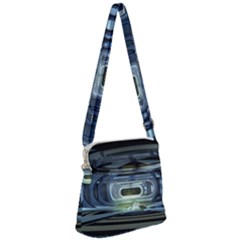 Spaceship Interior Stage Design Zipper Messenger Bag