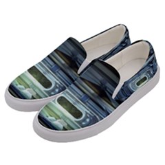 Spaceship Interior Stage Design Men s Canvas Slip Ons by Pakrebo