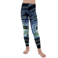 Spaceship Interior Stage Design Kids  Lightweight Velour Leggings