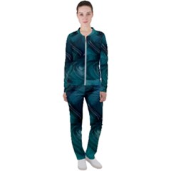 Abstract Graphics Water Web Layout Casual Jacket And Pants Set