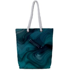 Abstract Graphics Water Web Layout Full Print Rope Handle Tote (small) by Pakrebo