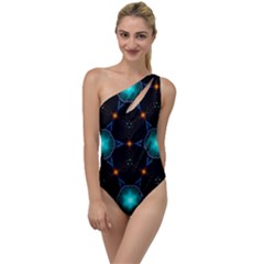 Ornament Pattern Color Background To One Side Swimsuit by Pakrebo