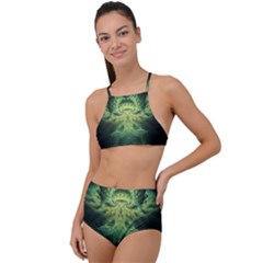 Fractal Jwildfire Scifi High Waist Tankini Set