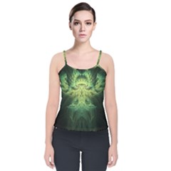 Fractal Jwildfire Scifi Velvet Spaghetti Strap Top by Pakrebo