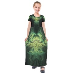 Fractal Jwildfire Scifi Kids  Short Sleeve Maxi Dress by Pakrebo