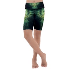 Fractal Jwildfire Scifi Kids  Lightweight Velour Cropped Yoga Leggings