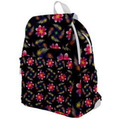 Pattern Flowers Wallpaper Top Flap Backpack