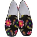 Pattern Flowers Wallpaper Women s Classic Loafer Heels View1