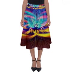 Colorful Chakra Lsd Spirituality Perfect Length Midi Skirt by Pakrebo