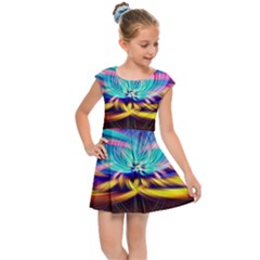 Colorful Chakra Lsd Spirituality Kids  Cap Sleeve Dress by Pakrebo