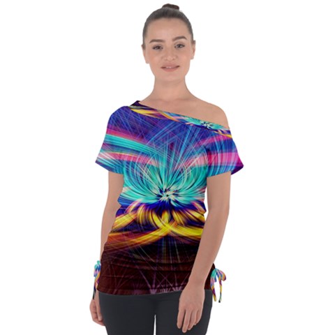 Colorful Chakra Lsd Spirituality Tie-up Tee by Pakrebo