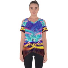 Colorful Chakra Lsd Spirituality Cut Out Side Drop Tee by Pakrebo