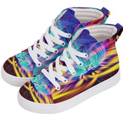 Colorful Chakra Lsd Spirituality Kids  Hi-top Skate Sneakers by Pakrebo