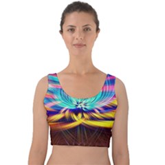 Colorful Chakra Lsd Spirituality Velvet Crop Top by Pakrebo