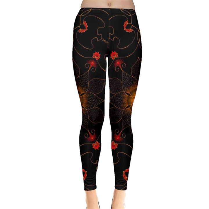 Ornament Background Tender Web Leggings 