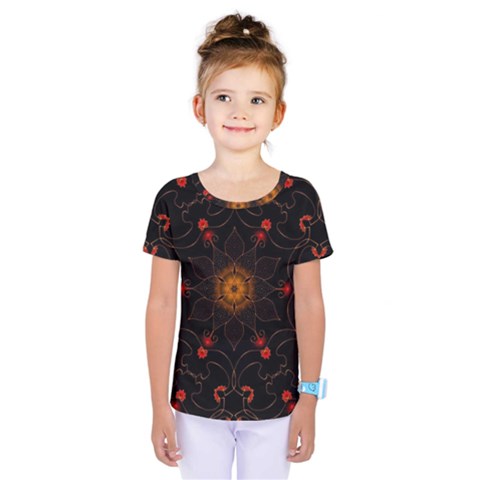 Ornament Background Tender Web Kids  One Piece Tee by Pakrebo