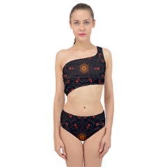 Ornament Background Tender Web Spliced Up Two Piece Swimsuit by Pakrebo