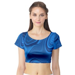 Rendering Streak Wave Background Short Sleeve Crop Top by Pakrebo