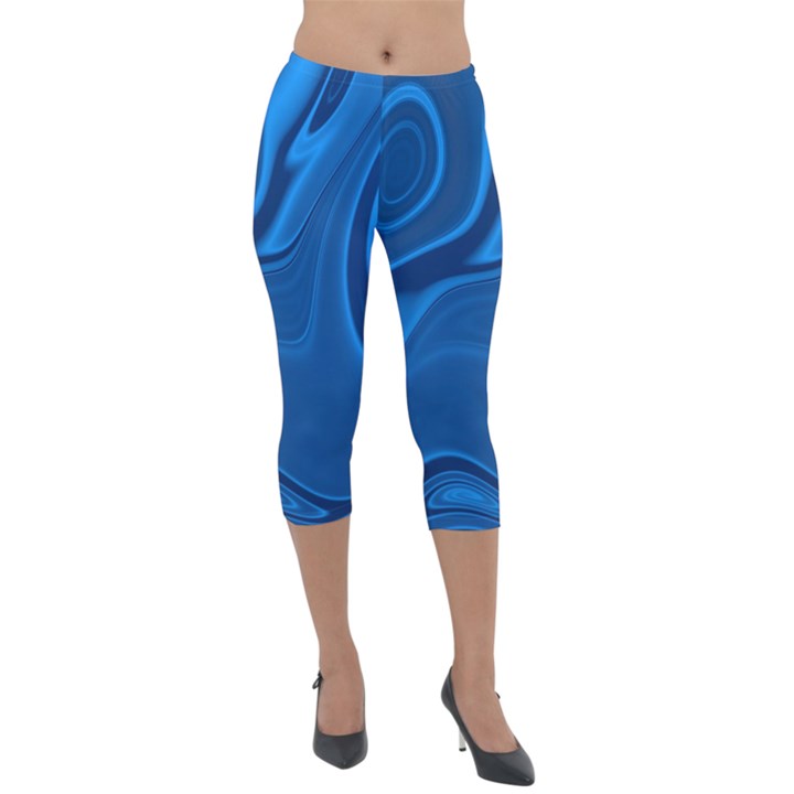 Rendering Streak Wave Background Lightweight Velour Capri Leggings 