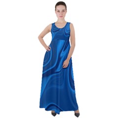 Rendering Streak Wave Background Empire Waist Velour Maxi Dress