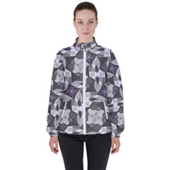 Ornament Pattern Background High Neck Windbreaker (women)