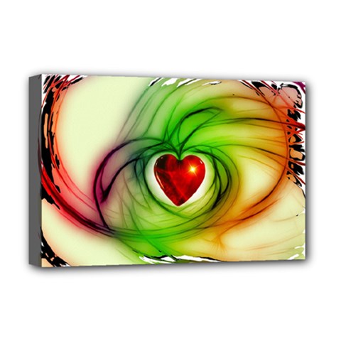 Heart Love Luck Abstract Deluxe Canvas 18  X 12  (stretched)