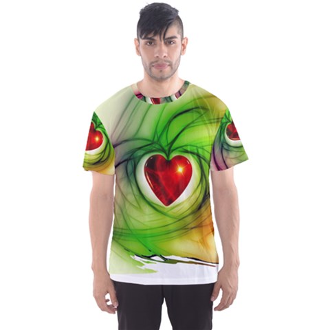 Heart Love Luck Abstract Men s Sports Mesh Tee by Pakrebo