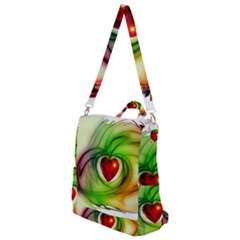 Heart Love Luck Abstract Crossbody Backpack