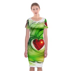 Heart Love Luck Abstract Classic Short Sleeve Midi Dress by Pakrebo