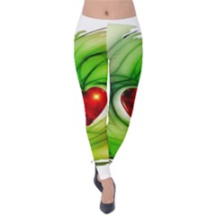 Heart Love Luck Abstract Velvet Leggings