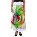 Heart Love Luck Abstract Flared Maxi Skirt View1