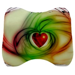 Heart Love Luck Abstract Velour Head Support Cushion by Pakrebo