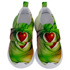 Heart Love Luck Abstract Kids  Velcro No Lace Shoes by Pakrebo