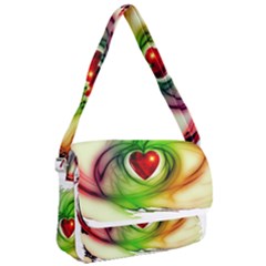 Heart Love Luck Abstract Courier Bag by Pakrebo