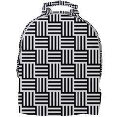 Black And White Basket Weave Mini Full Print Backpack