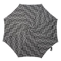 Black And White Basket Weave Hook Handle Umbrellas (medium) by retrotoomoderndesigns