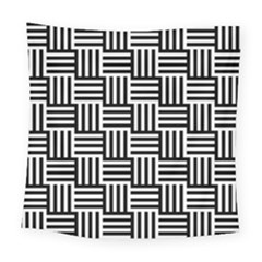 Black And White Basket Weave Square Tapestry (large) by retrotoomoderndesigns