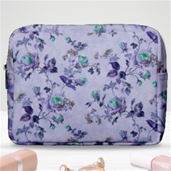 Vintage Roses Purple Make Up Pouch (large) by retrotoomoderndesigns