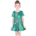 Dinosaur Family - Green - Kids  Simple Cotton Dress View1